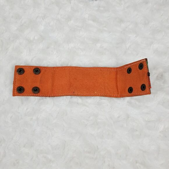Be Brave Boho Snap Cuff Bracelet Rustic Orange - Picture 5 of 7